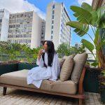 Maitreyi Ramakrishnan Instagram - throwback to sipping some tea in São Paulo ☕️🐝