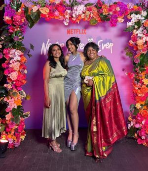 Maitreyi Ramakrishnan Instagram - Well. It’s out❤️

All four seasons of Never Have I Ever are now streaming on Netflix. As my first post (of a lot of BTS posts to come), I wanted it to be about my family. Most of whom isn’t photographed because really, my family and I barely take any photos together. To me, my family includes both @mindykaling and @louielang since they are truly my family. Like I have always said, they are my fairy godmothers who have turned me into a princess. My family believes in me when I don’t and see potential in me when I see nothing but insecurities. My family has brought out the best in me with unconditional support and love that truly I am so blessed and grateful for. In the show, Devi has ultimately gone on a rollercoaster ride of self love that I think ends in a sincere place of gratitude. I can proudly say that over the past four years I have also done the same. So thank you to my family by blood and by choice. Shoutout to the crew members who truly raised me to be the actor that I am now and hope to continue to be at my core throughout my career. Of course all the hugs and kisses to the amazing writers who wrote this utterly beautiful story that helped me learn so much about myself as a young woman.m #WGASTRONG . Sincerely, thank you. 

To the lovely fans, thank you for all your support no matter what it is you decide to take away from the show. Big or small, I love it all. You all make it truly so fun to make memes for, tweet nonsense too, and of course constantly prank (I am a little sorry for when I prank you too much). Thanks for watching Devi grow up, and for watching me grow up. This may be the end of Devi, but it isn’t the end of any of our stories. We are only just beginning. It’s time to kick back and enjoy the show because it’s going to be a wild ride. I love you all so much❤️