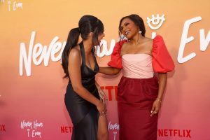 Maitreyi Ramakrishnan Instagram - I am so grateful for these people. I have been on this wild Cinderella journey and the season three premiere was the long awaited ball (thanks COVID). I got multiple princes and princesses and ofc fairy godmothers (love you @mindykaling @loulielang) in this amazing castle that @netflix and @nbcuniversal has made. I am so thankful for the friendships that I know I will have for the rest of my life. Let’s grow old together, ok?❤️