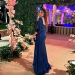 Malak Ahmed Zaher Instagram - In my ultimate favorite color💙✨ 👗@eslam_saad_designer 💄 @dinaelkasheff 💇🏻‍♀️ @alfredandmina 💎 @iramjewelry_