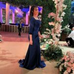 Malak Ahmed Zaher Instagram - In my ultimate favorite color💙✨ 👗@eslam_saad_designer 💄 @dinaelkasheff 💇🏻‍♀️ @alfredandmina 💎 @iramjewelry_