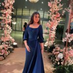 Malak Ahmed Zaher Instagram - In my ultimate favorite color💙✨ 👗@eslam_saad_designer 💄 @dinaelkasheff 💇🏻‍♀️ @alfredandmina 💎 @iramjewelry_