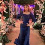 Malak Ahmed Zaher Instagram - In my ultimate favorite color💙✨ 👗@eslam_saad_designer 💄 @dinaelkasheff 💇🏻‍♀️ @alfredandmina 💎 @iramjewelry_