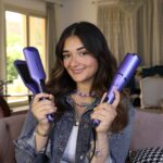 Malak Ahmed Zaher Instagram - My new two favorite products in my favorite colour💜 I did my look with the X1 wide straightener and U1 curler from @rushbrushegypt Check out their latest 25 new arrivals and get yours now! #TwentyFive #FiveXFive #RUSHBRUSH #GetTheLush