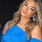 Malak Ahmed Zaher Instagram - Fresh glam with pop of 💙 For beauty @malak.ahmed.zaherr