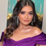 Malak Ahmed Zaher Instagram - Dolled up 💜✨ Styled by @mayajules Hair by @alfredandmina Makeup by @nesmamansourmakeup ✨