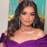 Malak Ahmed Zaher Instagram - Dolled up 💜✨ Styled by @mayajules Hair by @alfredandmina Makeup by @nesmamansourmakeup ✨