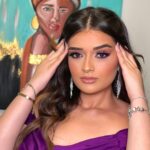 Malak Ahmed Zaher Instagram - Dolled up 💜✨ Styled by @mayajules Hair by @alfredandmina Makeup by @nesmamansourmakeup ✨