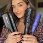 Malak Ahmed Zaher Instagram - VOLUMIZE, SLEEK, CRIMP AND CURL! I'm choosing alluring curls, what are you choosing? It’s RUSHBRUSH®️ Anniversary, enjoy up to 55% OFF and as a special gift, use my promocode RBDAYMLZ for an extra 5% OFF.