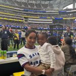 Malika Instagram - Christmas Break has officially begun. It’s giving take your son(s) to their 1st football game and @foreverkhadijah and I are so happy that we did. Thank you @rams for the best time! #ramshouse