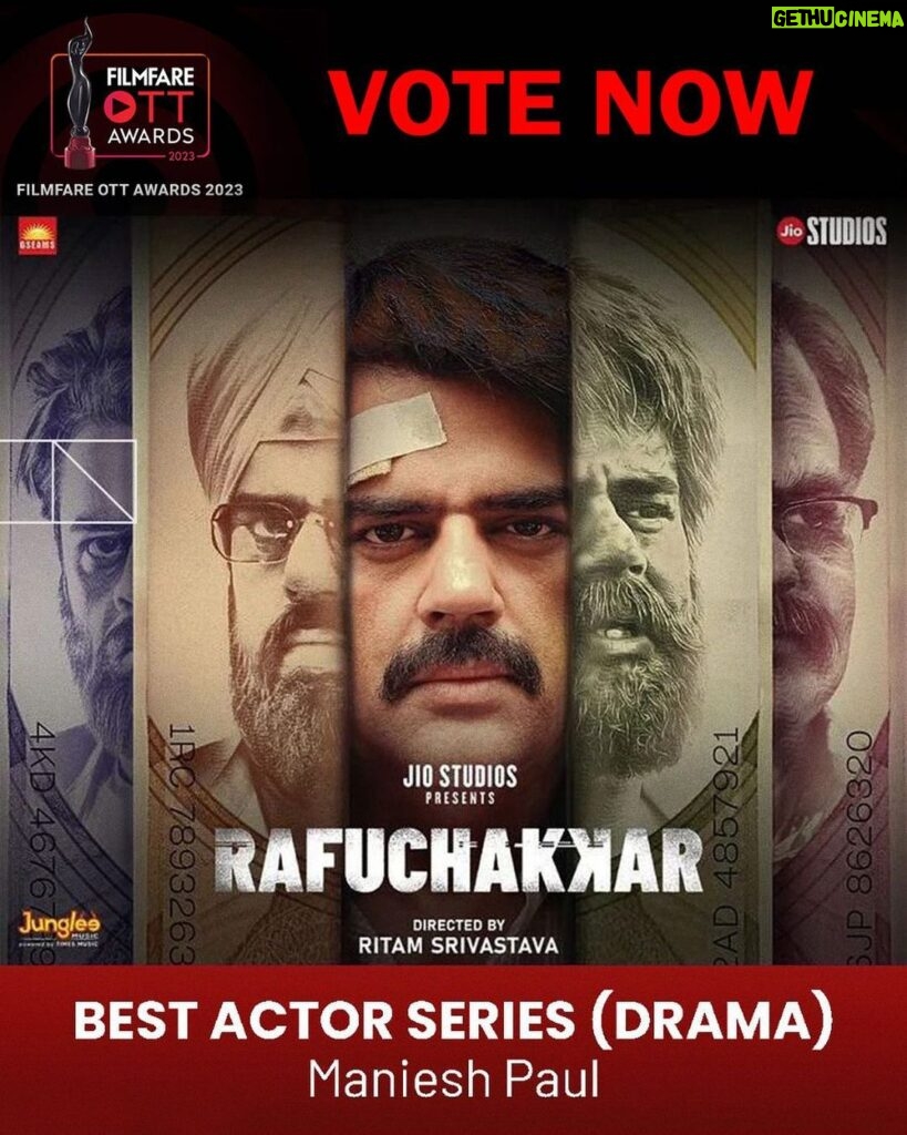 Maniesh Paul Instagram - Guys I have worked very hard on this one!please vote NOOWWWW! Nominated for the best actor series (drama) for @filmfare for the #filmfareottawards2023 I have done my bit by entertaining you Ab aapke votes trophy ghar laa sakte hain!! LINK IN BIO Love you guys #mp #filmfare #gratitude