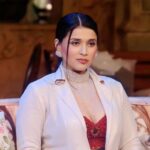 Mannara Instagram - Happiness of a punjabi girl when she is one of the #bigboss top 5 contestants. Styled by @mitalihandaofficial Outfit @vastra.malamunde Jewellery @kqjewellerystore Jewellery by @rimadidthat #BB #BB17 #Biggboss17 #mannarachoprafan