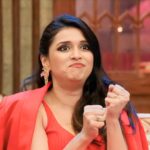 Mannara Instagram - Painting Biggboss house Red (with love and passion) ever since I've entered the house ❤️😀 Earrings @perle__jewels x @rimadidthat #bb17 #mannarachopra #biggboss #biggboss17 #bb #mannara #redaesthetic