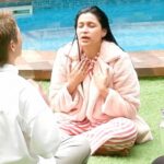 Mannara Instagram - Giving some lessons to my korean friend @aoora69 🧘‍♀️✨ Pink striped Nightsuit @shopdearbed Yellow Floral dress @sarvangikohli Styled by @mitalihandaofficial @colorstv @officialjiocinema #biggboss #celebs #bb #bb17 #newvideo #biggbossunseen #colors #bigboss #igreels #cutereels #cutevideo #igreelsviral #viralreels #weekendkavaar #stronggirls #mimic #funnyvideos #igcomedy #funtimes #aoora #korean #meditation