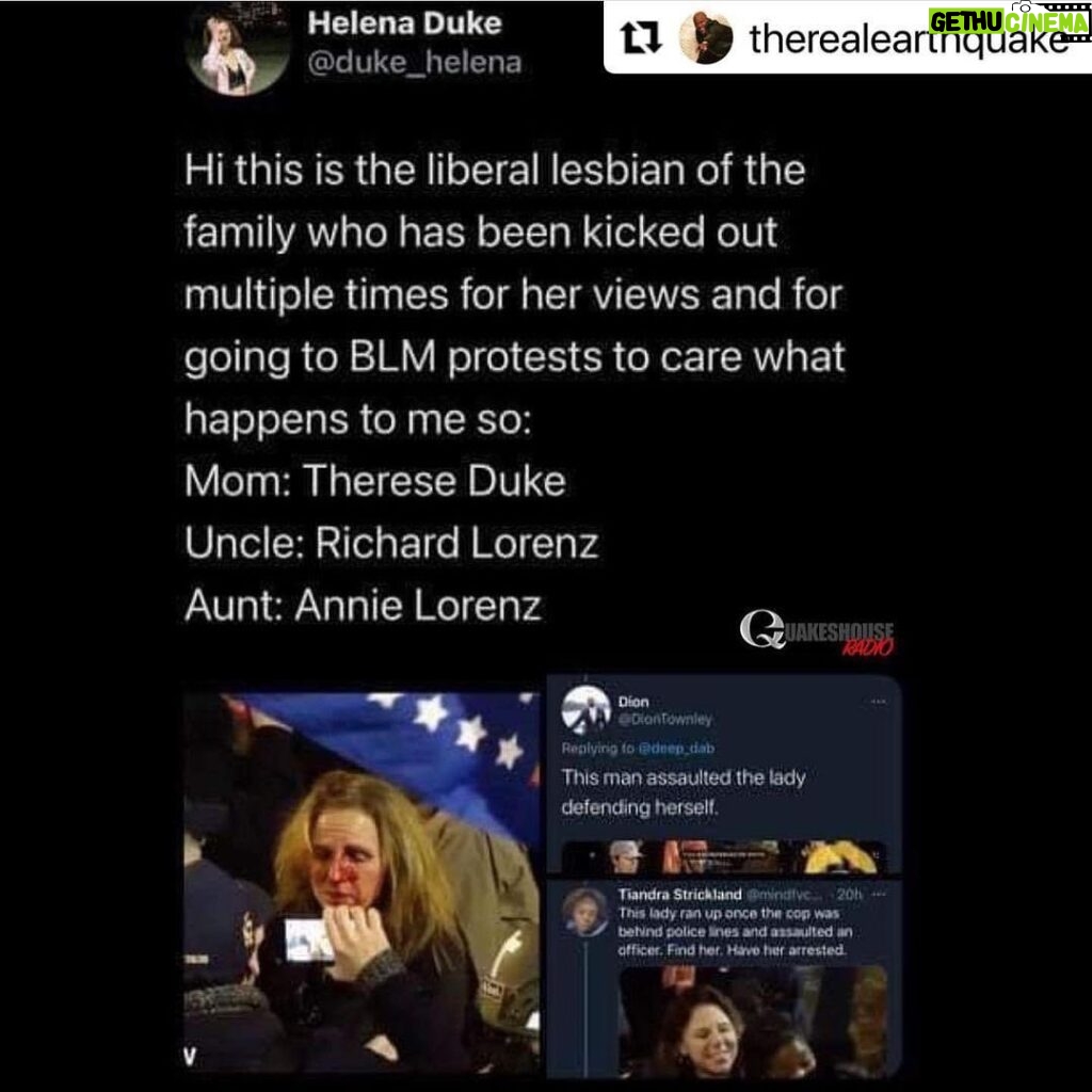 Manny Montana Instagram - Oh that schweet schweet justice. As a person who has (scratch that) HAD family members who voted for Trump I say ABSOLUTELY put them on blast! You had the balls to storm the capital, now have the balls to take the consequences.