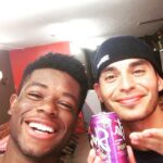Manny Montana Instagram - Lunch with little bro @umeh7 in the best BBQ joint in the land @robertearlsbbq and lots of grape soda :) When I have a son, I hope he turns out like this kid...