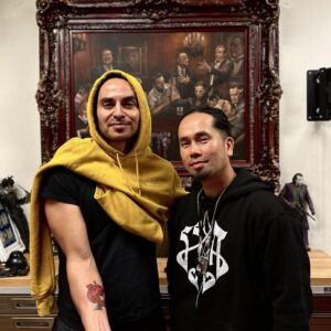 Manny Montana Instagram - Did you hear about the rose that grew from a crack in the concrete?
Proving nature's law is wrong it
learned to walk without having feet.
Funny it seems, but by keeping its dreams, it learned to breathe fresh air.
Long live the rose that grew from concrete
when no one else ever cared.
-Tupac

Thank you @the_art_of_him 
for the tatt I’ve been wanting since I was a kid.