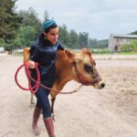 María Gabriela de Faría Instagram - #TBT of the first time I milked a cow 🐮 Back in 2020 Julia and Ryan from @blooming.energy invited Chris and I to stay at the farm (@dare2dreamfarms ) and work on the land for as long as we wanted to. I left that place a different person and I will always be eternally grateful to them for giving me perspective. The cow pooped on me, of course. The chickens kept running into absolute death, don’t ask me why. The goats threw parties whenever we weren’t looking. Poop, food scraps and all that organic “waste” was gold. We found corpses of animals all around and I finally understood there’s not life (or food) without death. I went there a city vegan and I left with a huge identity crisis 🤣 but convinced that my personal path was caring about the how more than the what. How you eat vs what you eat. Controversial topic. Life expanding identity crisis for me ❤️ • • • #TBT de la primera vez que ordeñé una vaca 🐮 En el 2020, Julia y Ryan de @blooming.energy nos invitaron a Chris y a mí a quedarnos en la granja y trabajar en la tierra todo el tiempo que quisiéramos. Me fui de ese lugar como una persona diferente y siempre les estaré eternamente agradecida por regalarme perspectiva. La vaca se me cagó encima, por supuesto. Las gallinas corrían hacia la muerte absoluta todo el tiempo, no me pregunten por qué. Las cabras hacían fiestas cuando no mirábamos. La caca, los restos de comida y todos esos “desechos” orgánicos eran oro. Encontramos cadáveres de animales por todas partes y finalmente entendí que no hay vida (ni comida) sin muerte. Entré a la granja vegana de ciudad y salí con una crisis de identidad enorme 🤣 pero convencida de que mi camino personal era preocuparme/ocuparme por el cómo más que por el qué. Cómo comes versus qué comes. Tema controversial. La crisis existencial que me expandió ❤️