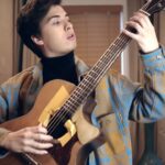 Marcin Patrzalek Instagram – Moonlight Sonata in my living room 🌙💖 #guitar