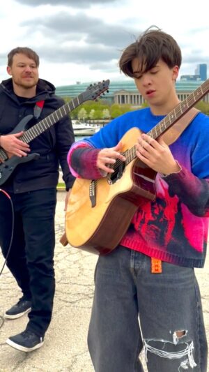 Marcin Patrzalek Instagram - Acoustic VS Eight String… #guitar