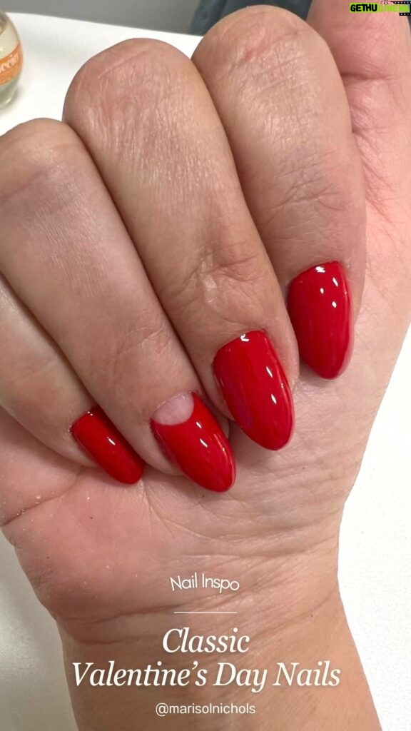 Marisol Nichols Instagram - How about some red polish just in time for Valentine’s? 💅 ❤️ #valentinesday #vdaynails #satisfying #nailart