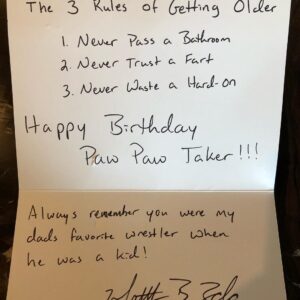 Mark Calaway Instagram - I want to thank all the great people @ninelineapparel for this awesome birthday gift! Oh, and @matthewlyda . For those who don’t know Nine Line is a veteran owned and operated company that’s doing great things for our veteran community.

Just FYI...@mattewlyda you’re about one “Paw Paw Taker” away from going to sleep...the hard way!!
.
.
.
#usa #2a #smellslikefreedom #veterans #neverforget #godblessamerica