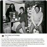 Mark Hamill Instagram – Fact Check: partly TRUE ☑️ The Stones visited, but weren’t there when this picture was taken. 

Bonus Fact: Carrie isn’t In this picture, because she TOOK this picture.