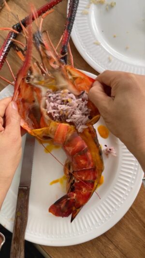 Mark Wiens Instagram - Gigantic river prawns 🦐 with @itan & @pongtap_lunlaman at the legendary Cafe Jacky #Ayutthaya #Thailand #ThaiFood