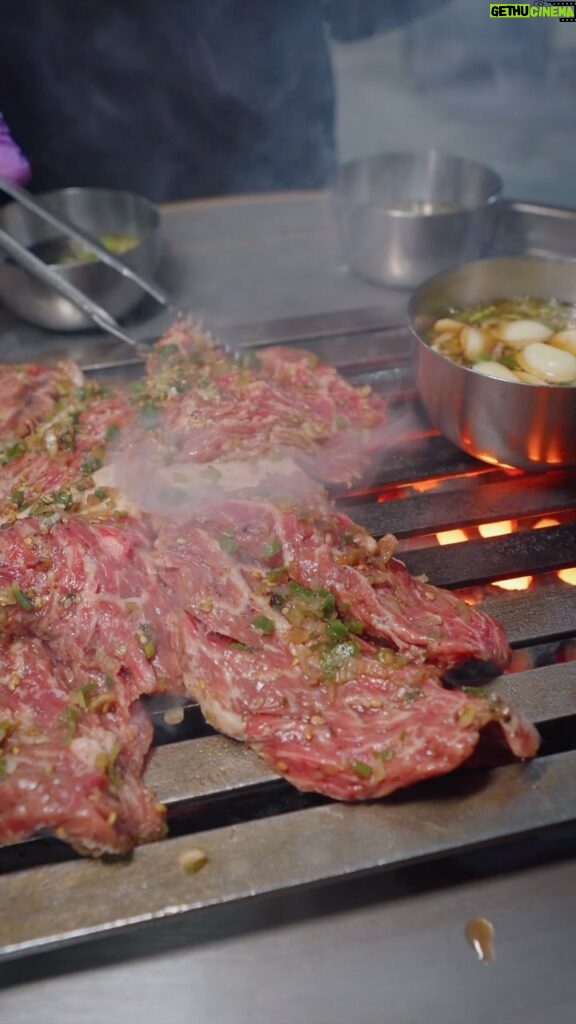 Mark Wiens Instagram - Standing Barrel BBQ! 🥩 🇰🇷 Tastiest Korean short ribs I’ve had! #Koreanbbq #KoreanFood 📍 Myeongdong Seoseo Galbi #Seoul #SouthKorea Seoul, Korea