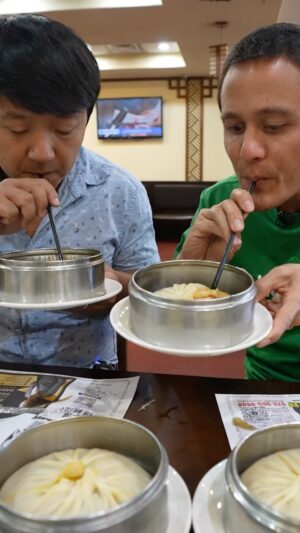 Mark Wiens Instagram - Giant Soup Dumplings 🥟 with @mikexingchen #dumplings Watch the full video on YouTube now!

📍 Long Xing Ji Juicy Dumpling