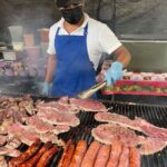 Mark Wiens Instagram - Mexican street food with @mexi_papa_adventures in Los Angeles! @tacoslospoblanosestilotijuana makes fresh masa tortillas, with grilled carne asada 🥩 and chorizo, and salsas. We had the fully loaded quesadilla, must eat when you’re in #LosAngeles #MexicanFood Tacos los Poblanos #1 Estilo Tijuana