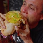 Mark Wiens Instagram - Eating Australia’s insanely giant Bogan Burger! 🇦🇺 📍 Napier Hotel #Melbourne #Australia with @sofiaklevin @nick_bennett_sourdough and Tess.