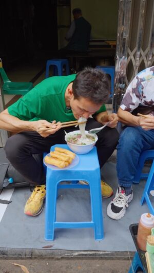 Mark Wiens Instagram - One of the best bowls of beef pho in Hanoi!! With @hanoifood2021 📍 Phở Bò Ấu Triệu #Hanoi #Vietnam #VietnameseFood #pho