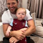 Mark Wright Instagram - Nice evening last night giving Presley his first West Ham kit. We played a game of Hammer Pits 😂 Welcome to the hammers little man ⚒️ @jesswright77
