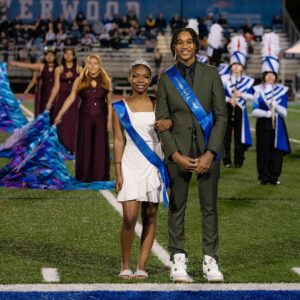 Marlo Hampton Instagram - On Friday night, William and I escorted Michael on the field, he represented the Junior Class in Homecoming Court 2023!! 💙😊 I’m so proud of him and full of Joy! 

This joy that I have 
World didn't give it, and the world 
Can't take it away, 
I got it, I got it 
In my walk, 
In my talk, 
In my home,