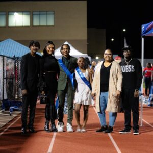 Marlo Hampton Instagram - On Friday night, William and I escorted Michael on the field, he represented the Junior Class in Homecoming Court 2023!! 💙😊 I’m so proud of him and full of Joy! 

This joy that I have 
World didn't give it, and the world 
Can't take it away, 
I got it, I got it 
In my walk, 
In my talk, 
In my home,