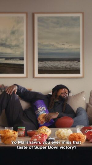 Marshawn Lynch Instagram - #ad Yeah winning the Super Bowl is cool but have you ever had a fresh bag of Lay’s? That’s like the taste of winning the Super Bowl. Right @Gronk?