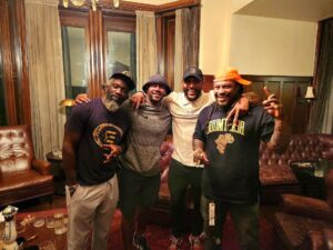 Marshawn Lynch Instagram - Always a good time with @edreedhof20 @officialtylaw @beastmode 🤣💪🏾

#RL52