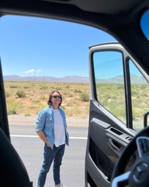Martin Henderson Instagram - Can’t believe there’s still so much snow up here at this time of year! Love being back in the Sierras…majestic mountains rising up out of the desert like an Alpine oasis providing a pure wilderness playground. #ilovecali #roadtrip #vanlife