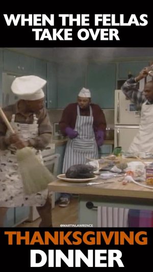 Martin Lawrence Instagram - Have a blessed Thanksgiving and don’t forget to pass the peas like ya used to do! #teammartymar #thanksgiving #cooking