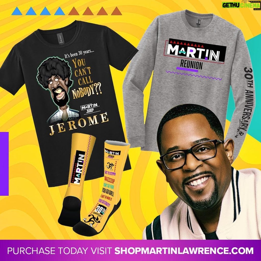 Martin Lawrence Instagram - Just in time for Martin: The Reunion! Get ya swag now by visiting shopmartinlawrence.com or by clicking the link in my bio! #teammartymar #martin #swag Los Angeles, California