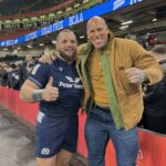 Martyn Ford Instagram - One hell of a game …. An incredible performance by them all, proud of the main man @pierraschoemies appreciate you brother and congratulations on the win, although my gorgeous wife was a little less impressed 😂 (she’s 🏴󠁧󠁢󠁷󠁬󠁳󠁿) #rugby #scotland #6nations