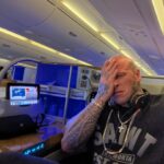 Martyn Ford Instagram - 15 hour flight, and they’ve sat my parents next to me 🤦‍♂️✈️🍷😭🇦🇺🤷🏼‍♂️ …. I didn’t think this through hahaha