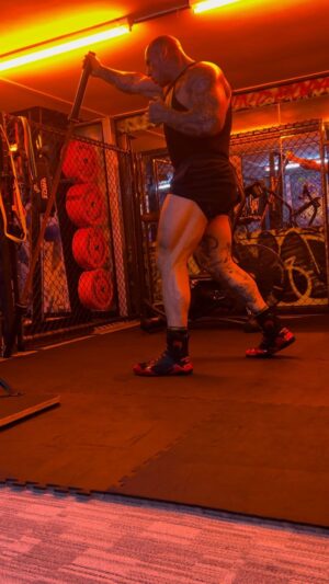 Martyn Ford Instagram - COUNTDOWN IS ON !!! Week 1 is down, already moving, feeling better …. Dropping weight, increasing speed, power, movement …. There’s a FIRE IN MY STOMACH which excites me more than ever … 👀🤫 … time to WORK #fitness #movement #fire #hunger #ambition 

Fuelled by @animalpak #animalpak