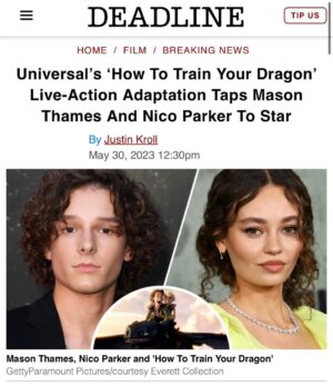 Mason Thames Instagram - SO EXCITED!!!! @universalpictures @nicoparker @dean.deblois #howtotrainyourdragon #httyd #hiccuphaddock