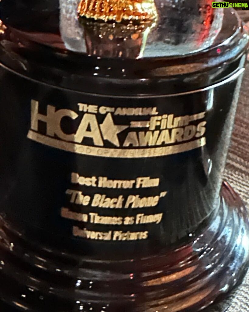 Mason Thames Instagram - Thank you @hollywoodcriticsassociation @hollywoodcreativealliance for such an amazing night!! Congratulations to @theblackphonemovie @madeleinemcgraw @scottderrickson @ethanhawke and all the winners of the night! Thank you @universalpictures and @blumhouse and all the critics who embraced #theblackphone 📞 it was a surreal night and to be in such great company of the other nominees was incredible!! Thank you @Prada , styled by @prada, Groomed by @harperartist Thank you for making me look presentable! You guys are magic! @prada #pradapeople Beverly Wilshire, Beverly Hills (A Four Seasons Hotel)