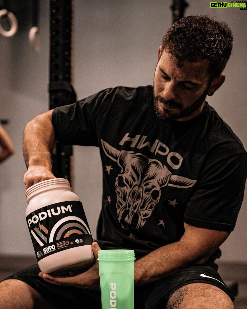 Mat Fraser Instagram - I’m pumped to bring my two passions together with this collaboration of @hwpotraining x @321podium. These three new products are not only new flavors, but created to support the unique needs of athletes at ANY level. Most important to me, every batch is Banned Substance Tested and Informed Sport Certified. Link in bio to sign up for first access, and don’t sleep on Chocolate Peanut Butter — it’s a personal favorite. #hwpo