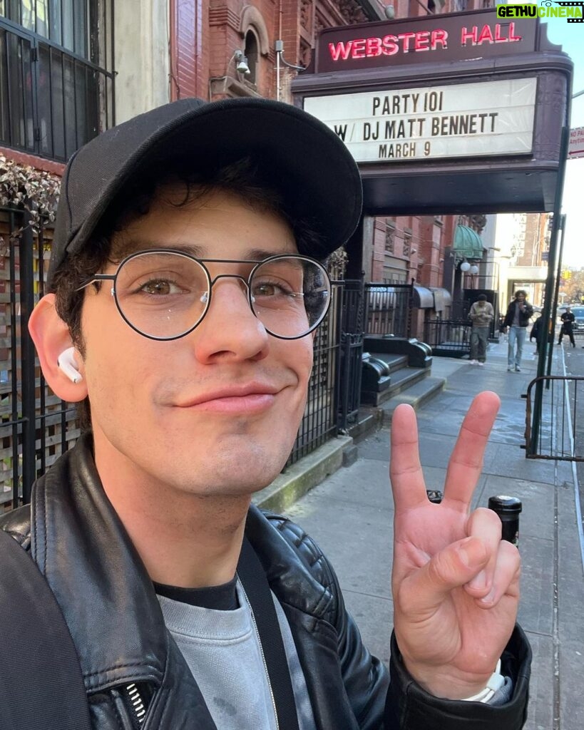 Matt Bennett Instagram - I’m just a little guy from Long Island who got very very very very lucky. Thank you to everyone who’s making this tour possible, I’m so glad I get to do this silly little show every night. Webster Hall