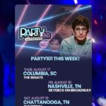 Matt Bennett Instagram - South Carolina! Tennessee! See this weekend! #party101 Skydeck on Broadway