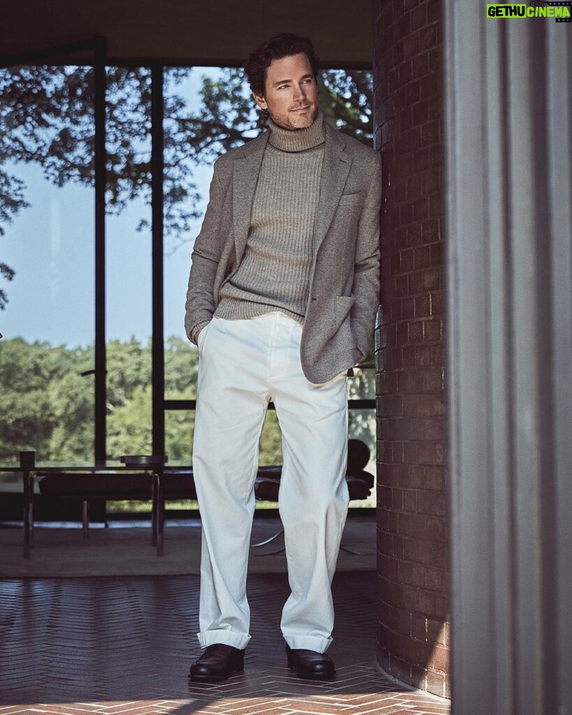 Matt Bomer Instagram - Todd Snyder and I have joined forces for the designer's latest Winter '23 campaign, featuring a current day take on mid-century modern classics, photographed at the late Philip Johnson’s mid-century modern residence in New Canaan, Connecticut. View the campaign now at the link-in-bio. Styling: @jimmooregq Photography: @klt63 Creative Direction: @pmgutman Philip Johnson Glass House